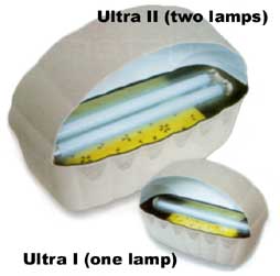 Paraclipse Insect Inn Ultra Fly Traps - A fly's worst enemy. View 1 Top down one and two lamp units